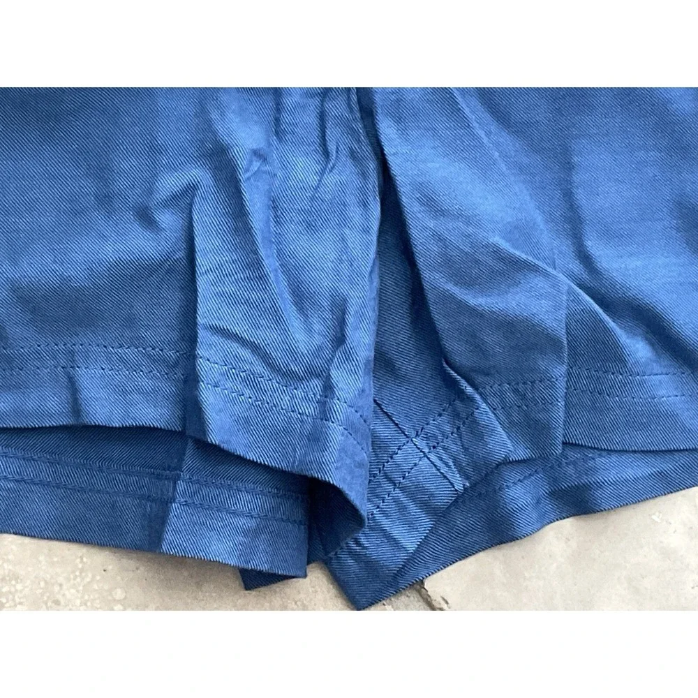 NEW Lands' End Blue Chambray Elastic Waist Romper;‎ Girls Size 8 Plus (M) - Picture 4 of 9